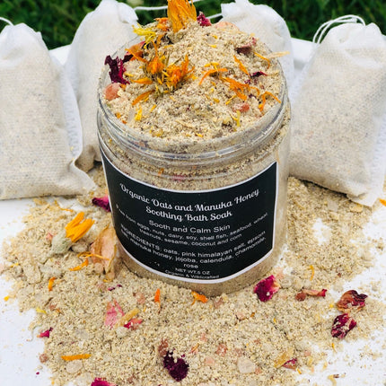 Organic Oats and Manuka Honey Soothing Bath Soak!